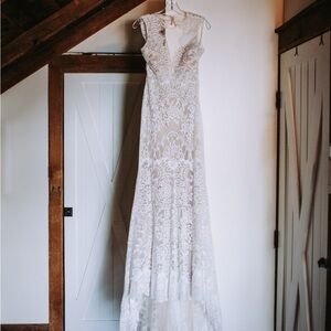 Wtoo by Watters Philomene Lace Wedding Gown from Anthropologie Size 8 Standard